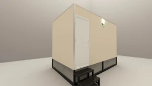 Custom 4-Cabin Portable Toilet - Cement Board with Built-in Both Tanks KZTOI4CB001)