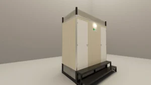 Custom Twin Cabin Portable Toilet